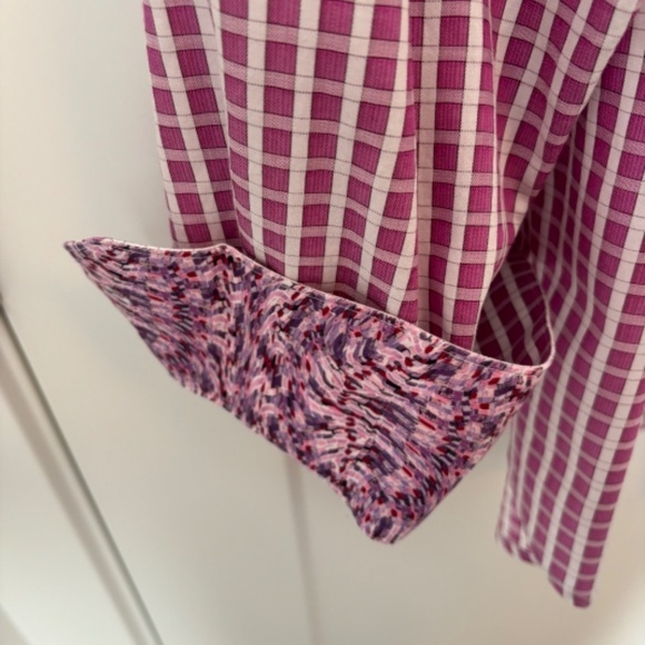 ROBERT Graham Luxury Long Sleeve Dress Shirt Pink and White Check Patter… - Picture 7 of 16